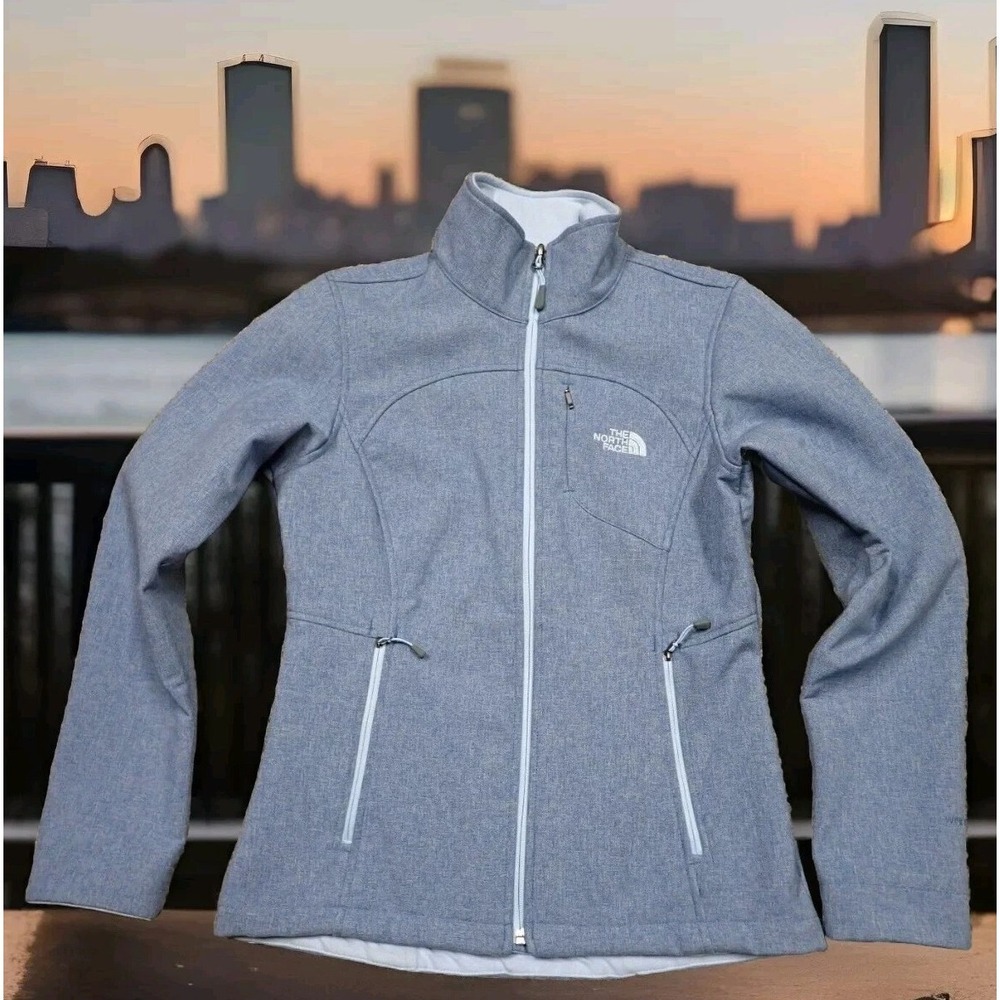 The North Face WindWall Jacket Womens Small Blue‎ Excellent Softshell Full Zip